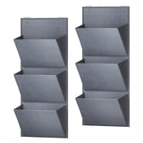Maxbell 2 Pieces over The Door Shoe Organizer Deep Pockets Door Shoe Rack for Towels gray