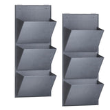Maxbell 2 Pieces over The Door Shoe Organizer Deep Pockets Door Shoe Rack for Towels gray