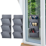 Maxbell 2 Pieces over The Door Shoe Organizer Deep Pockets Door Shoe Rack for Towels gray