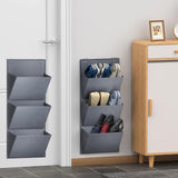 Maxbell 2 Pieces over The Door Shoe Organizer Deep Pockets Door Shoe Rack for Towels gray