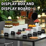 Maxbell 3Pcs Acrylic Boxes for Display Buffet Riser for Cake Collection Collectibles