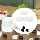 Maxbell 3Pcs Acrylic Boxes for Display Buffet Riser for Cake Collection Collectibles