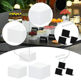 Maxbell 3Pcs Acrylic Boxes for Display Buffet Riser for Cake Collection Collectibles
