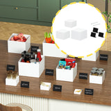 Maxbell 3Pcs Acrylic Boxes for Display Buffet Riser for Cake Collection Collectibles