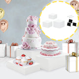 Maxbell 3Pcs Acrylic Boxes for Display Buffet Riser for Cake Collection Collectibles