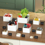 Maxbell 3Pcs Acrylic Display Risers 5 Sided Food Riser for Cake Collectibles Jewelry