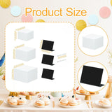 Maxbell 3Pcs Acrylic Display Risers 5 Sided Food Riser for Cake Collectibles Jewelry
