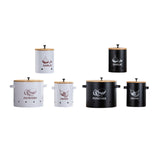 Maxbell 3 Pieces Potato Onion Garlic Canister with Aerating Holes for Pantry Picnics Black