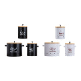 Maxbell 3 Pieces Potato Onion Garlic Canister with Aerating Holes for Pantry Picnics Black