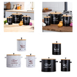 Maxbell 3 Pieces Potato Onion Garlic Canister with Aerating Holes for Pantry Picnics Black