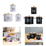 Maxbell 3 Pieces Potato Onion Garlic Canister with Aerating Holes for Pantry Picnics Black