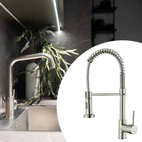 Maxbell Kitchen Sink Faucet Supplies Decor Single Handle for Office Vessel Farmhouse Silver
