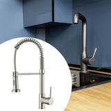 Maxbell Kitchen Sink Faucet Supplies Decor Single Handle for Office Vessel Farmhouse Silver