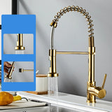 Maxbell Kitchen Sink Faucet Supplies Decor Single Handle for Office Vessel Farmhouse Gold