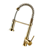 Maxbell Kitchen Sink Faucet Supplies Decor Single Handle for Office Vessel Farmhouse Gold