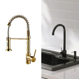 Maxbell Kitchen Sink Faucet Supplies Decor Single Handle for Office Vessel Farmhouse Gold