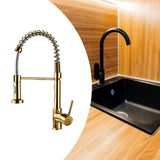 Maxbell Kitchen Sink Faucet Supplies Decor Single Handle for Office Vessel Farmhouse Gold