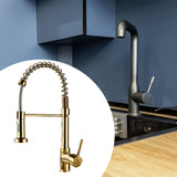 Maxbell Kitchen Sink Faucet Supplies Decor Single Handle for Office Vessel Farmhouse Gold