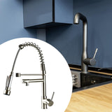 Maxbell Kitchen Faucet Supplies Classical Decor Mixer Tap for Home Farmhouse Laundry Silver