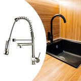Maxbell Kitchen Faucet Supplies Classical Decor Mixer Tap for Home Farmhouse Laundry Silver