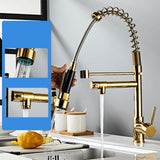 Maxbell Kitchen Faucet Supplies Classical Decor Mixer Tap for Home Farmhouse Laundry Gold