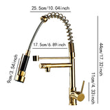 Maxbell Kitchen Faucet Supplies Classical Decor Mixer Tap for Home Farmhouse Laundry Gold