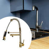 Maxbell Kitchen Faucet Supplies Classical Decor Mixer Tap for Home Farmhouse Laundry Gold