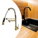 Maxbell Kitchen Faucet Supplies Classical Decor Mixer Tap for Home Farmhouse Laundry Gold