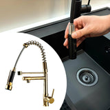 Maxbell Kitchen Faucet Supplies Classical Decor Mixer Tap for Home Farmhouse Laundry Gold