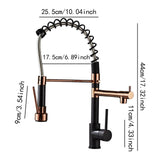 Maxbell Kitchen Faucet Supplies Classical Decor Mixer Tap for Home Farmhouse Laundry Black and Rose Gold