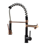 Maxbell Kitchen Faucet Supplies Classical Decor Mixer Tap for Home Farmhouse Laundry Black and Rose Gold