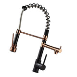 Maxbell Kitchen Faucet Supplies Classical Decor Mixer Tap for Home Farmhouse Laundry Black and Rose Gold
