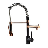 Maxbell Kitchen Faucet Supplies Classical Decor Mixer Tap for Home Farmhouse Laundry Black and Rose Gold