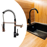 Maxbell Kitchen Faucet Supplies Classical Decor Mixer Tap for Home Farmhouse Laundry Black and Rose Gold