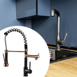 Maxbell Kitchen Faucet Supplies Classical Decor Mixer Tap for Home Farmhouse Laundry Black and Rose Gold