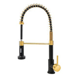 Maxbell Kitchen Sink Faucet Supplies Decor Single Handle for Office Vessel Farmhouse Black and Gold