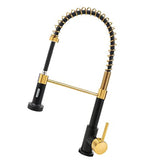 Maxbell Kitchen Sink Faucet Supplies Decor Single Handle for Office Vessel Farmhouse Black and Gold