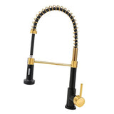 Maxbell Kitchen Sink Faucet Supplies Decor Single Handle for Office Vessel Farmhouse Black and Gold