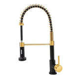 Maxbell Kitchen Sink Faucet Supplies Decor Single Handle for Office Vessel Farmhouse Black and Gold