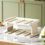 Maxbell Cup Storage Rack Basement Drinks Kitchen Organization Water Bottle Organizer 33x22x15cm Milky
