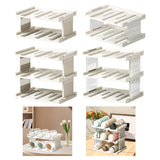 Maxbell Cup Storage Rack Basement Drinks Kitchen Organization Water Bottle Organizer 33x22x15cm Milky