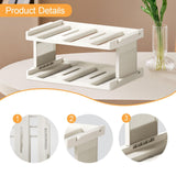 Maxbell Cup Storage Rack Basement Drinks Kitchen Organization Water Bottle Organizer 33x22x15cm Milky