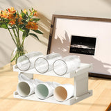 Maxbell Cup Storage Rack Basement Drinks Kitchen Organization Water Bottle Organizer 33x22x15cm Milky
