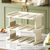 Maxbell Cup Storage Rack Basement Drinks Kitchen Organization Water Bottle Organizer 33x22x27.5cm Milky