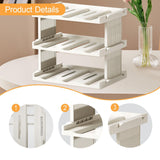 Maxbell Cup Storage Rack Basement Drinks Kitchen Organization Water Bottle Organizer 33x22x27.5cm Milky