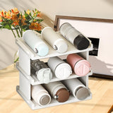 Maxbell Cup Storage Rack Basement Drinks Kitchen Organization Water Bottle Organizer 33x22x27.5cm Milky