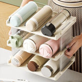 Maxbell Cup Storage Rack Basement Drinks Kitchen Organization Water Bottle Organizer 33x22x27.5cm Clear