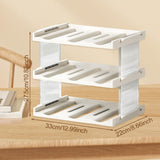 Maxbell Cup Storage Rack Basement Drinks Kitchen Organization Water Bottle Organizer 33x22x27.5cm Clear