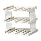 Maxbell Cup Storage Rack Basement Drinks Kitchen Organization Water Bottle Organizer 33x22x27.5cm Clear