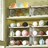 Maxbell Cup Storage Rack Basement Drinks Kitchen Organization Water Bottle Organizer 33x22x27.5cm Clear